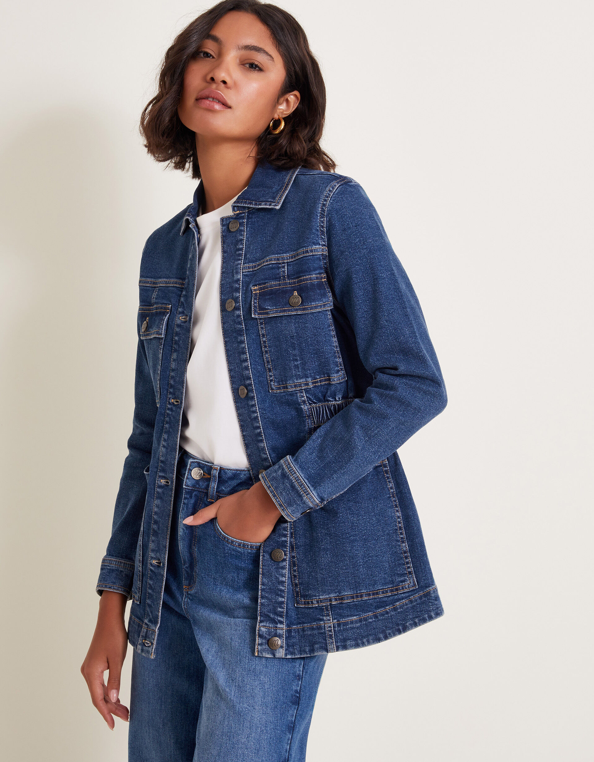 Melanie Stretch Denim Jacket Blue | Monsoon (UK)
