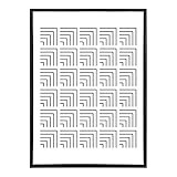 Kate and Laurel Sylvie Corners in Black and White Framed Canvas Wall Art by Apricot and Birch, 28x38 | Amazon (US)