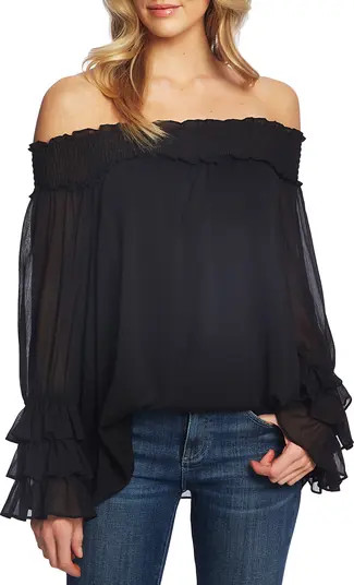 Off the Shoulder Ruffle Cuff Blouse | Nordstrom