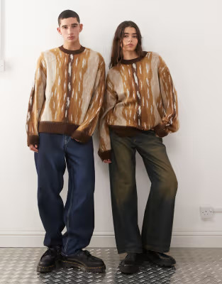COLLUSION Unisex knit sweater in deer print | ASOS | ASOS (Global)