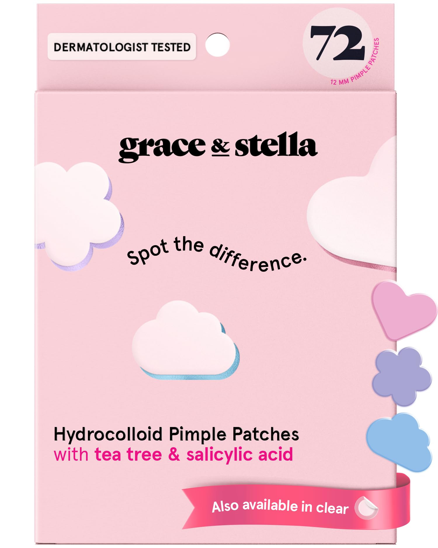 grace & stella Award Winning Pore Strip - Pimple Patches for Face - Hydrocolloid Acne Patches - A... | Amazon (US)