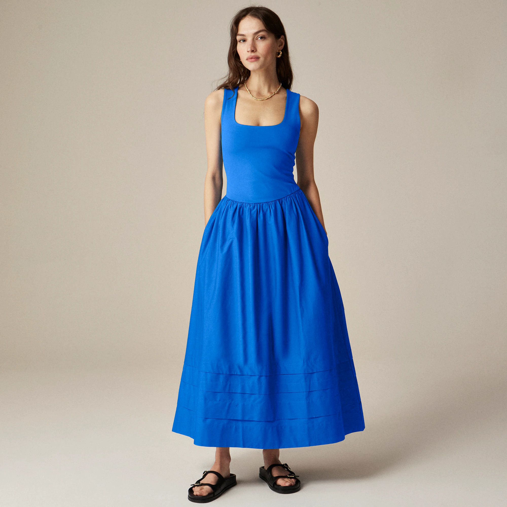 Drop-waist mixy dress | J. Crew US