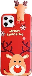 Topwin Christmas Case for iPhone 12 Pro Max 6.7'', Xmas Soft Silicone TPU 3D Cute Snowman Santa/E... | Amazon (US)