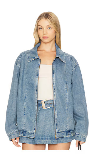 Carter Bomber Jacket in Ozone Indigo | Revolve Clothing (Global)