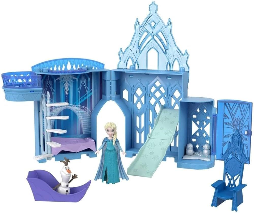 Mattel Disney Frozen Toys, Elsa Stackable Castle Doll House Playset with Small Doll and 8 Pieces,... | Amazon (US)