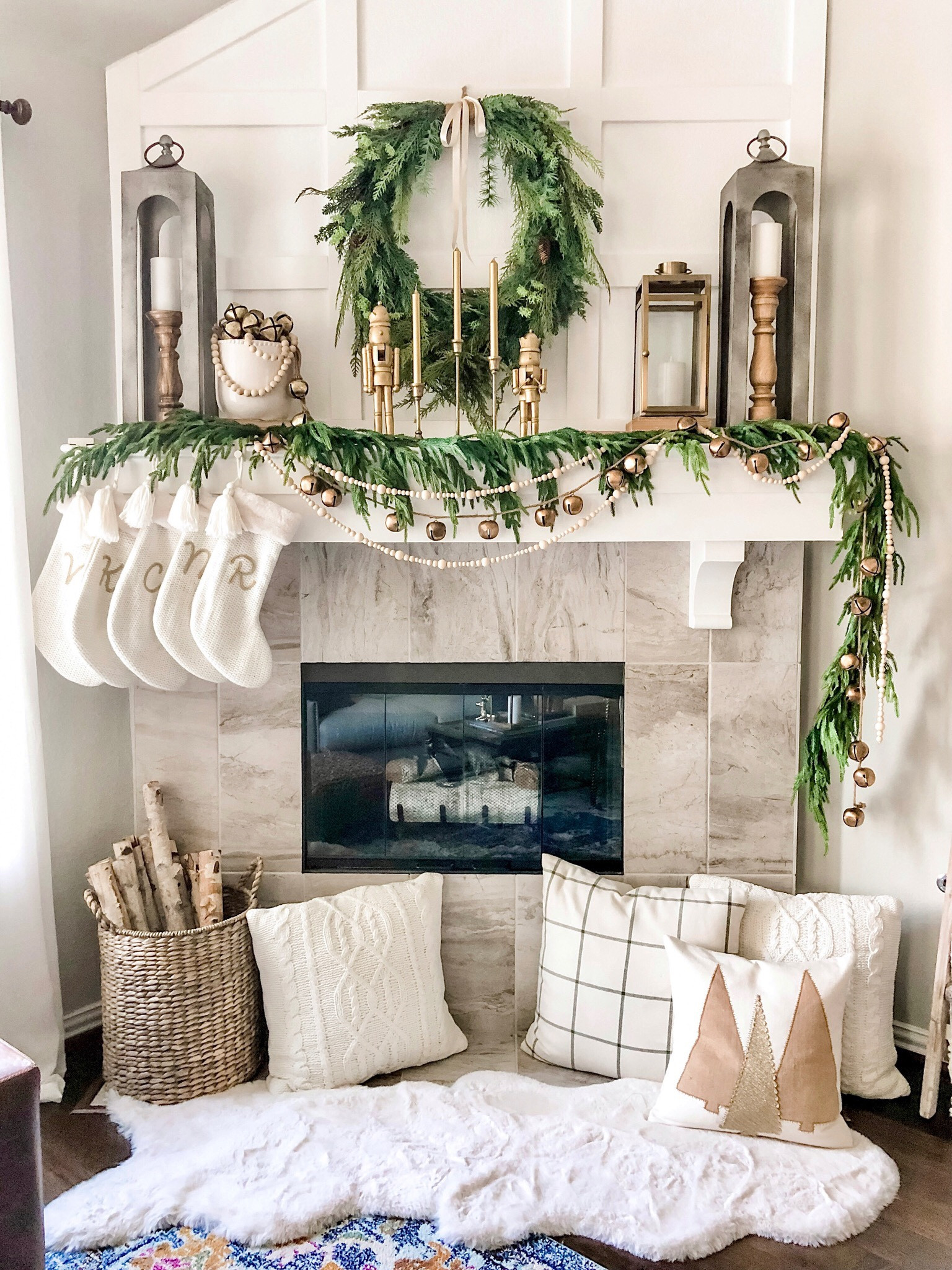 Last year’s Christmas mantel. Garland on sale! 

#LTKunder50 #LTKsalealert #LTKHoliday