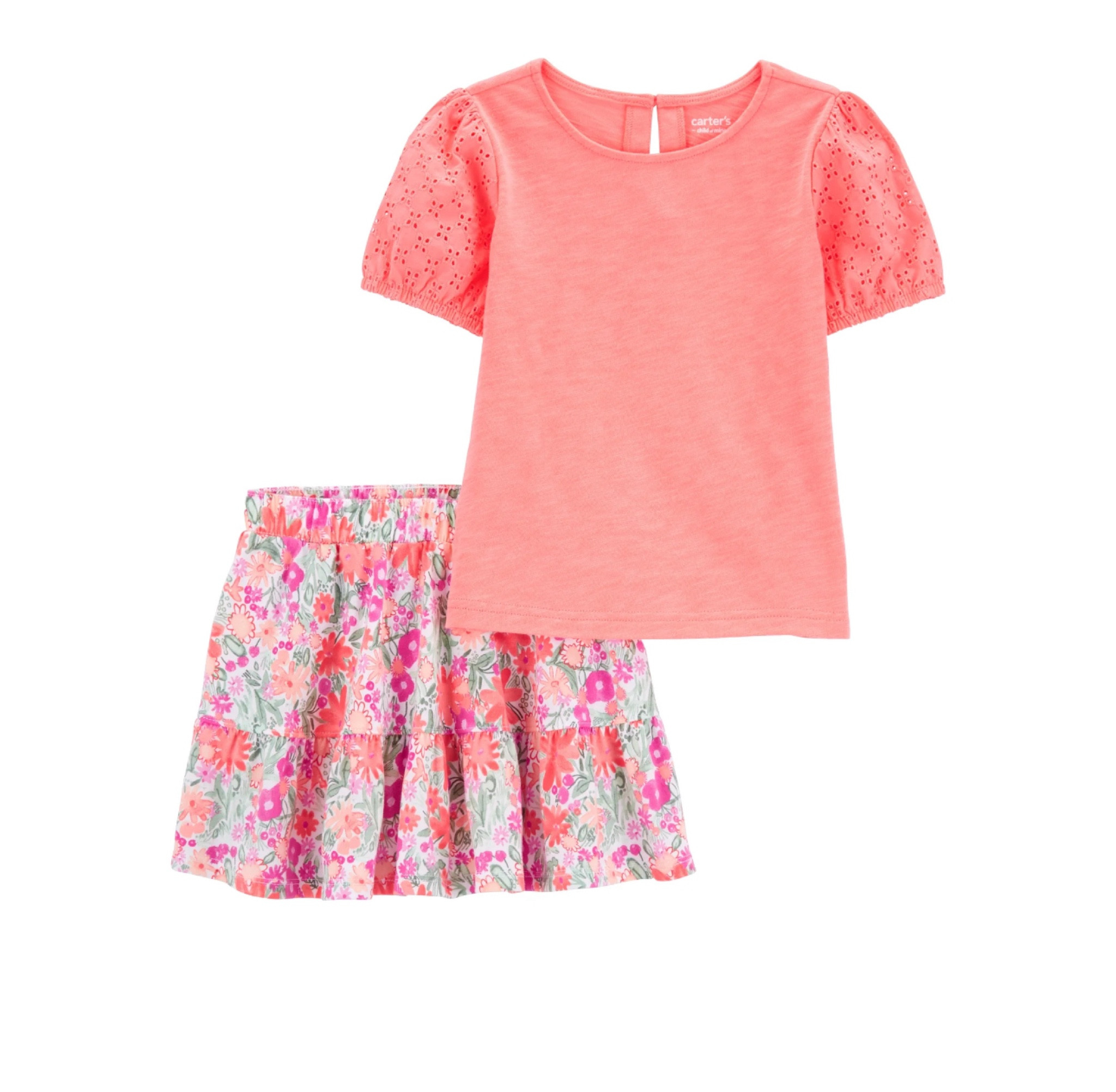 Carter's Child of Mine Toddler Girl Skirt Outfit Set