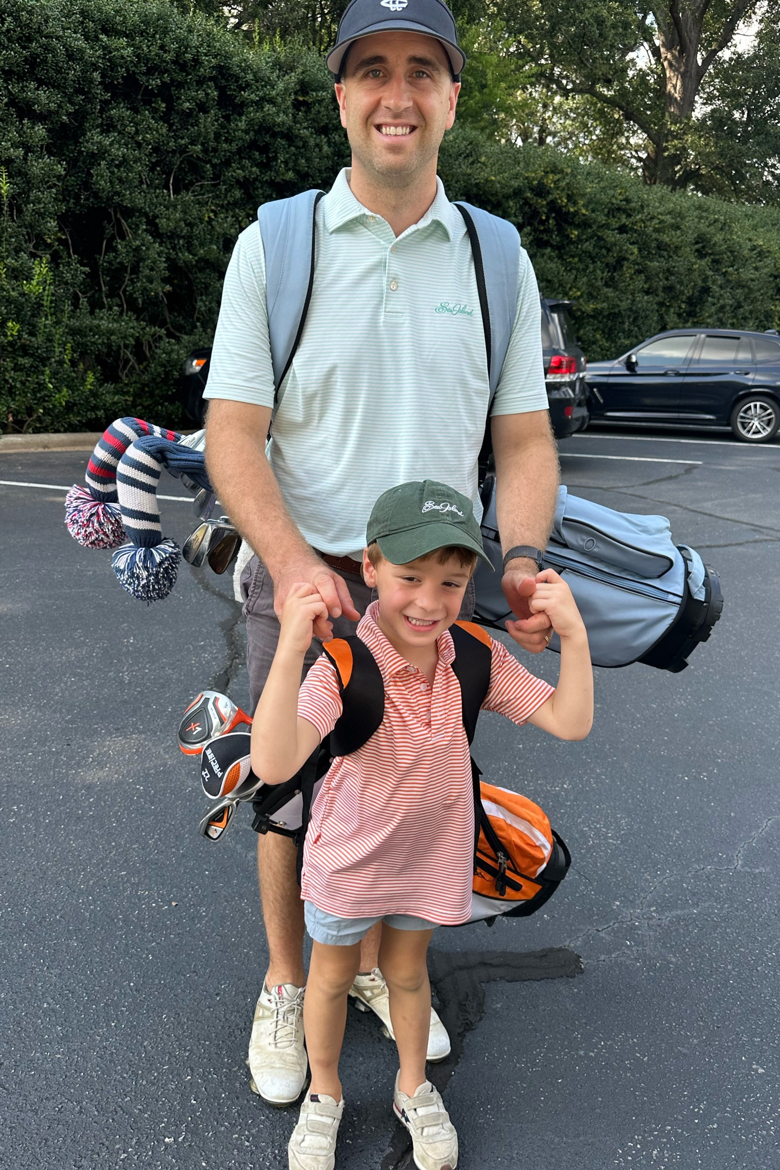 How sweet are these two?? I love their bond over golf and how it gives them special time together 

My husband only uses Stitch golf and travel bags just waiting for them to make kid sizes 😉

#LTKFitness #LTKFamily #LTKActive
