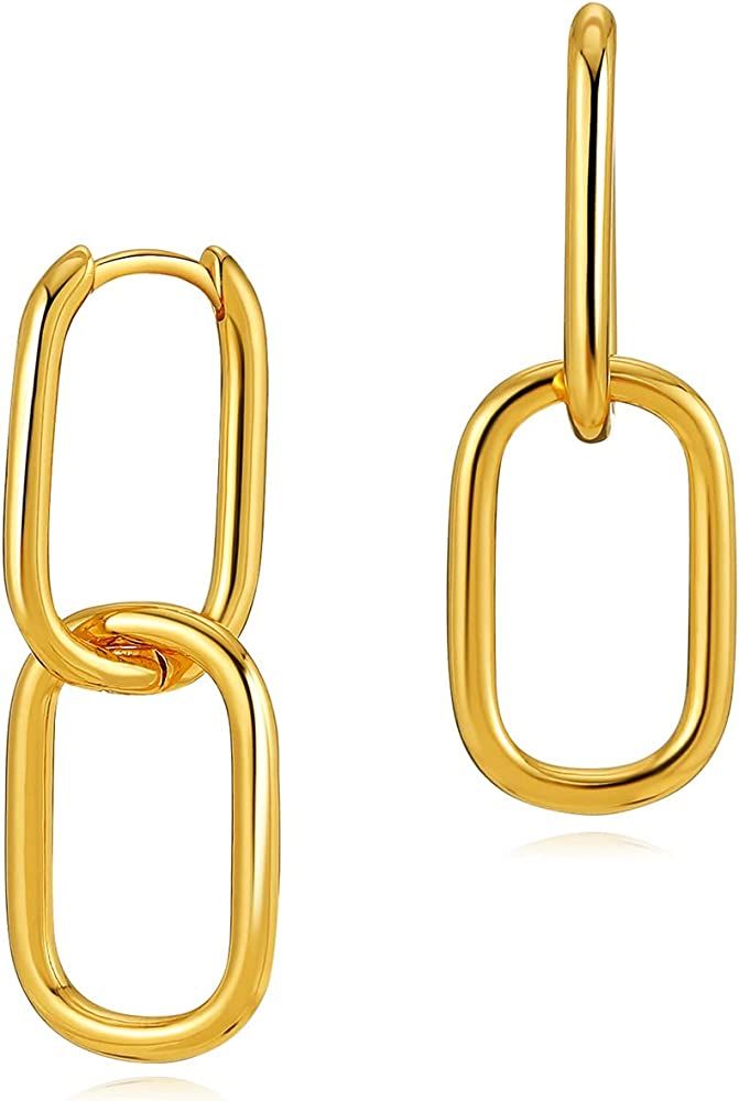 MRSXIA Huggie Earrings for Women Gold Hoop 18K Gold Filled Small Simple Delicate Hypoallergenic E... | Amazon (US)
