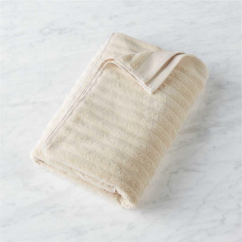 channel ivory cotton bath towel | CB2
