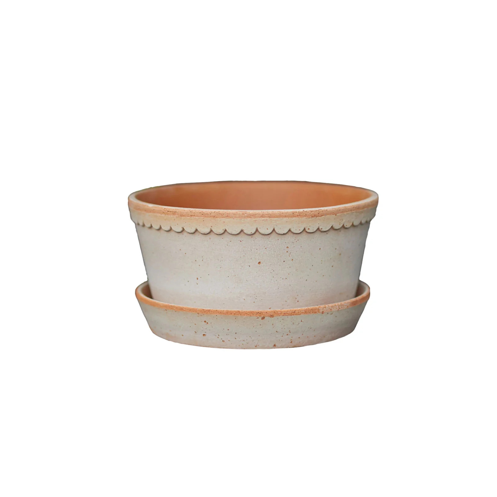 Terracotta Scalloped Edge Pot | Brooke and Lou