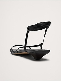 Italian Leather Strappy Kitten-Heel Sandal | Banana Republic (US)