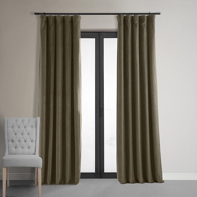 HPD Half Price Drapes Signature Velvet Blackout Curtains for Bedroom 50 X 96 (1 Panel), VPCH-1812... | Amazon (US)
