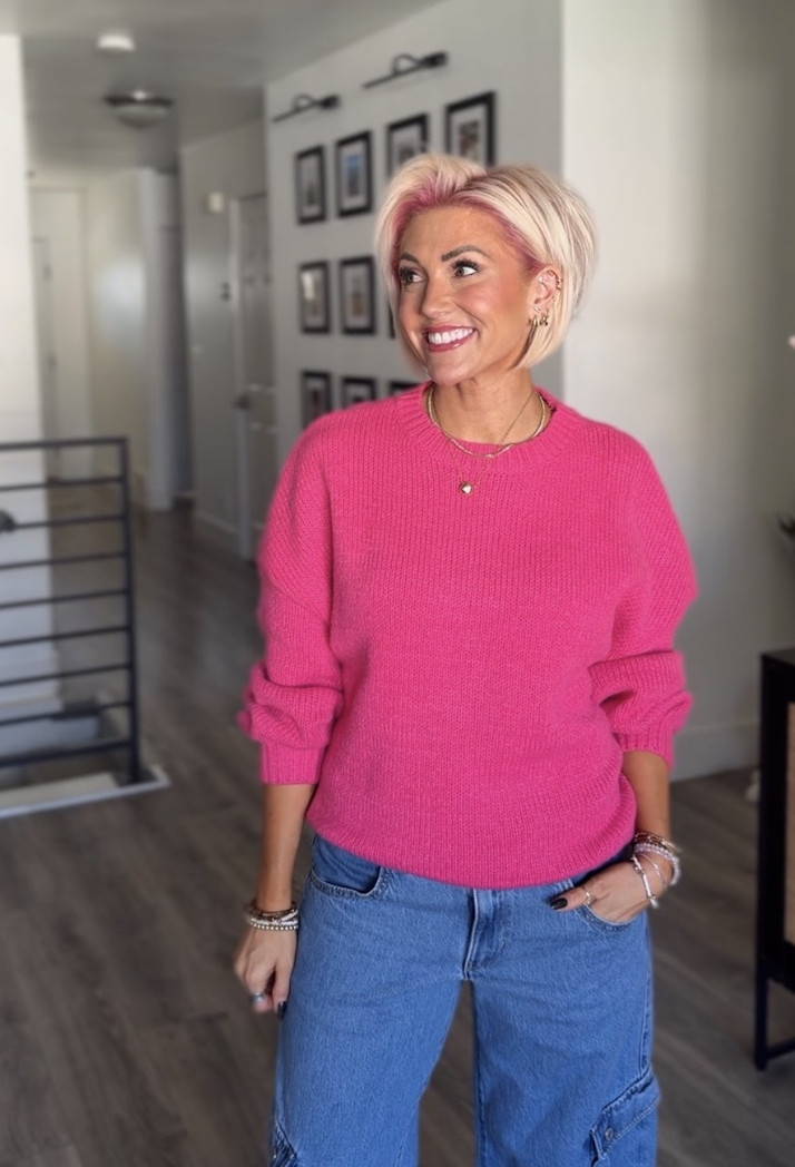 This cozy sweater is perfect for the fall. Sweater: Small // Pants: 4  

 #LTKootd #LTKSeasonal #LTKSaleAlert