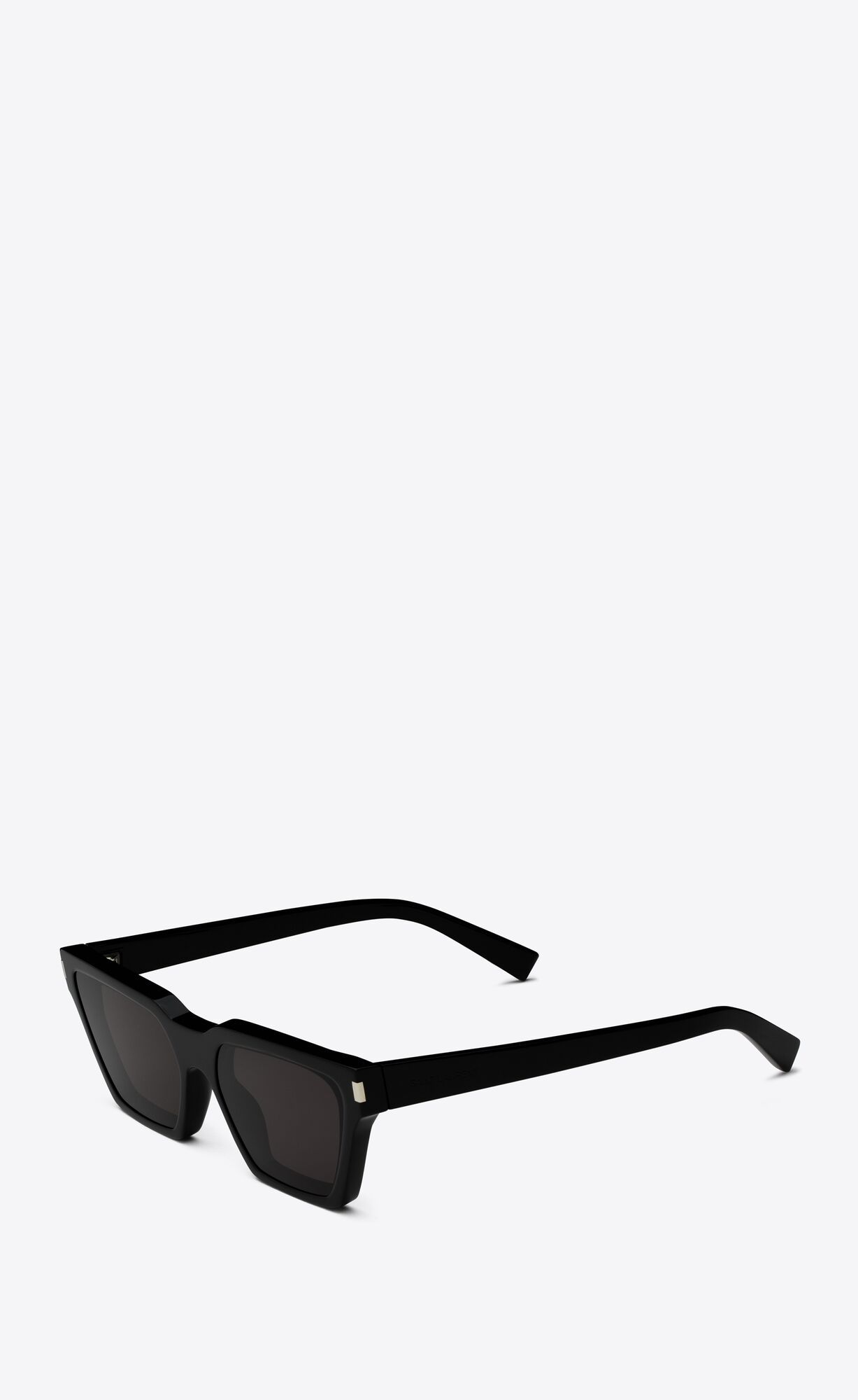 sunglasses with squared cat-eye frames in acetate and nylon lenses. | Saint Laurent Inc. (Global)