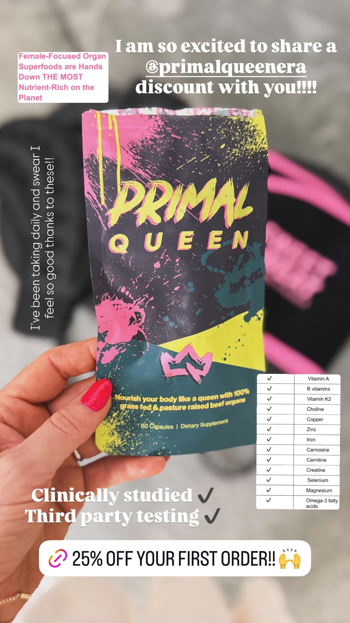 I am obsessed with this product!! It truly makes you feel good!! Clinically studied ✔️ 
Third party testing ✔️ I’ve been taking daily for just over a week and swear I can feel the benefits already! 🙌 Current obsession for sure! It’s perfect for you if you’re focusing on your wellness!

#LTKselfcare #LTKActive #LTKfitnessgoals