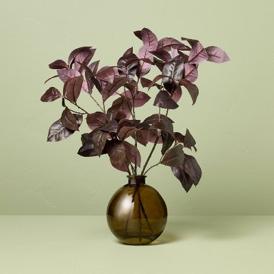 15.5" Black Plum Leaf Artificial Fall Arrangement - Hearth & Hand™ with Magnolia | Target