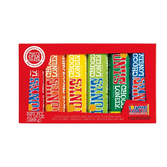 Tony's Chocolonely Chocolate Bar Pack - Candy Variety Pack, Individually Wrapped, 6 Bars | Walmart (US)