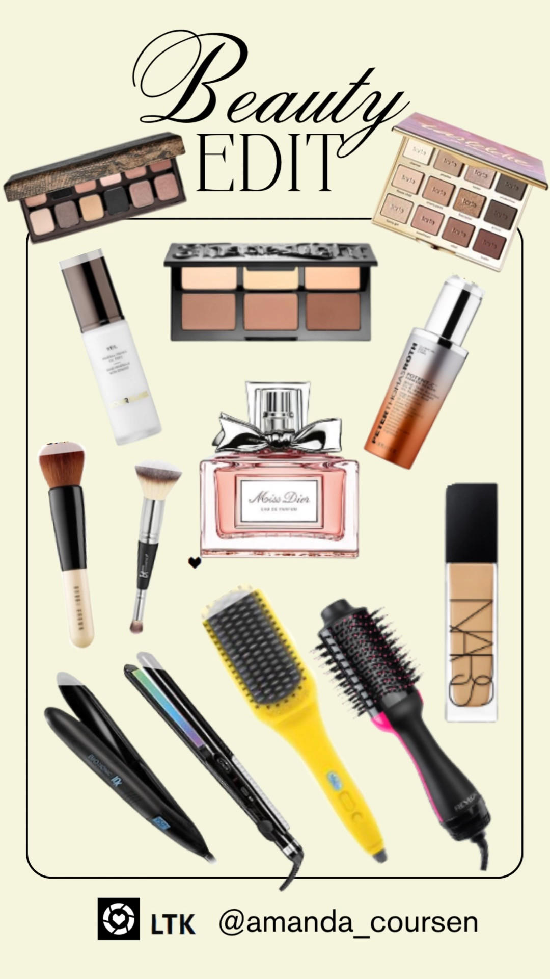 For the glam babe 💋go-to beauty staples for everyday glam and getting ready fast. From hair tools that smooth and style to makeup for a polished look.

Linked favorites:
• Hair straighteners + hot brushes for sleek, effortless styling
• Makeup palettes for everyday + night looks
• Makeup brushes that blend seamlessly
• Miss Dior perfume
• NARS foundation for a smooth, skin-like finish

Perfect for daily routines, special occasions, or upgrading your beauty basics.

⸻


#beautyfavorites #makeupmusthaves #hairtools #beautyroutine #everydaymakeup #luxurybeauty #missdior #narsfoundation #makeupbrushes #makeuppalette #ltkbeauty #ltkfavorites #womensbeauty #beautyessentials