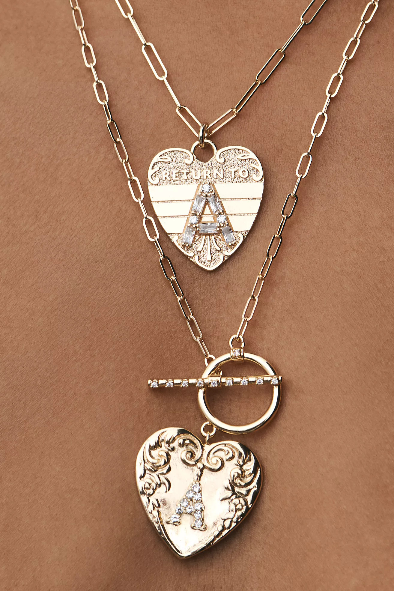Monogram Heart Charm Necklace | Anthropologie (US)