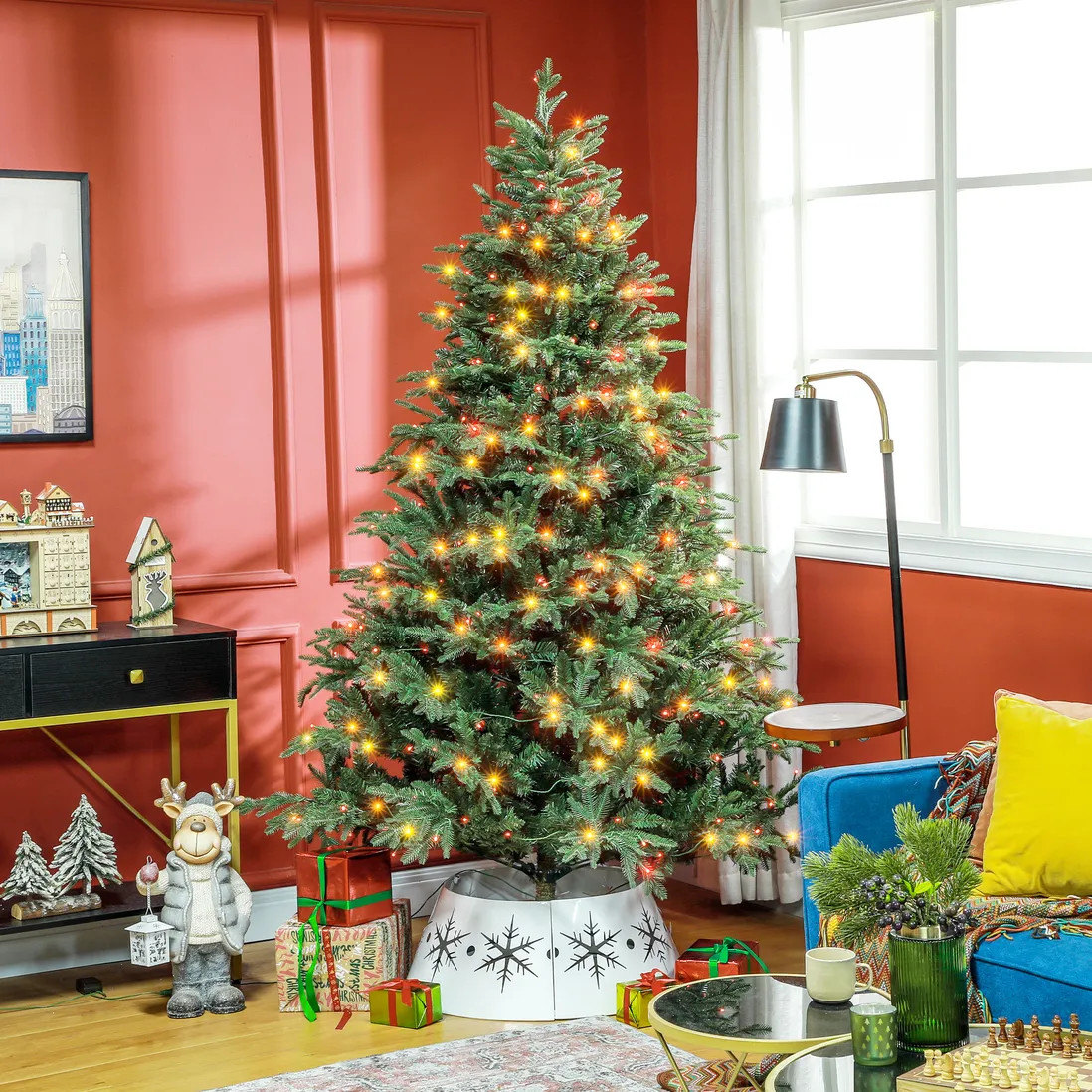 Prelit Artificial Christmas Tree w/ Lights for Party Decoration | Debenhams UK