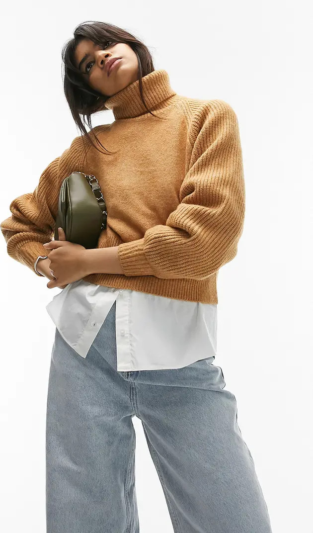 Topshop Rib Turtleneck Sweater | Nordstrom | Nordstrom