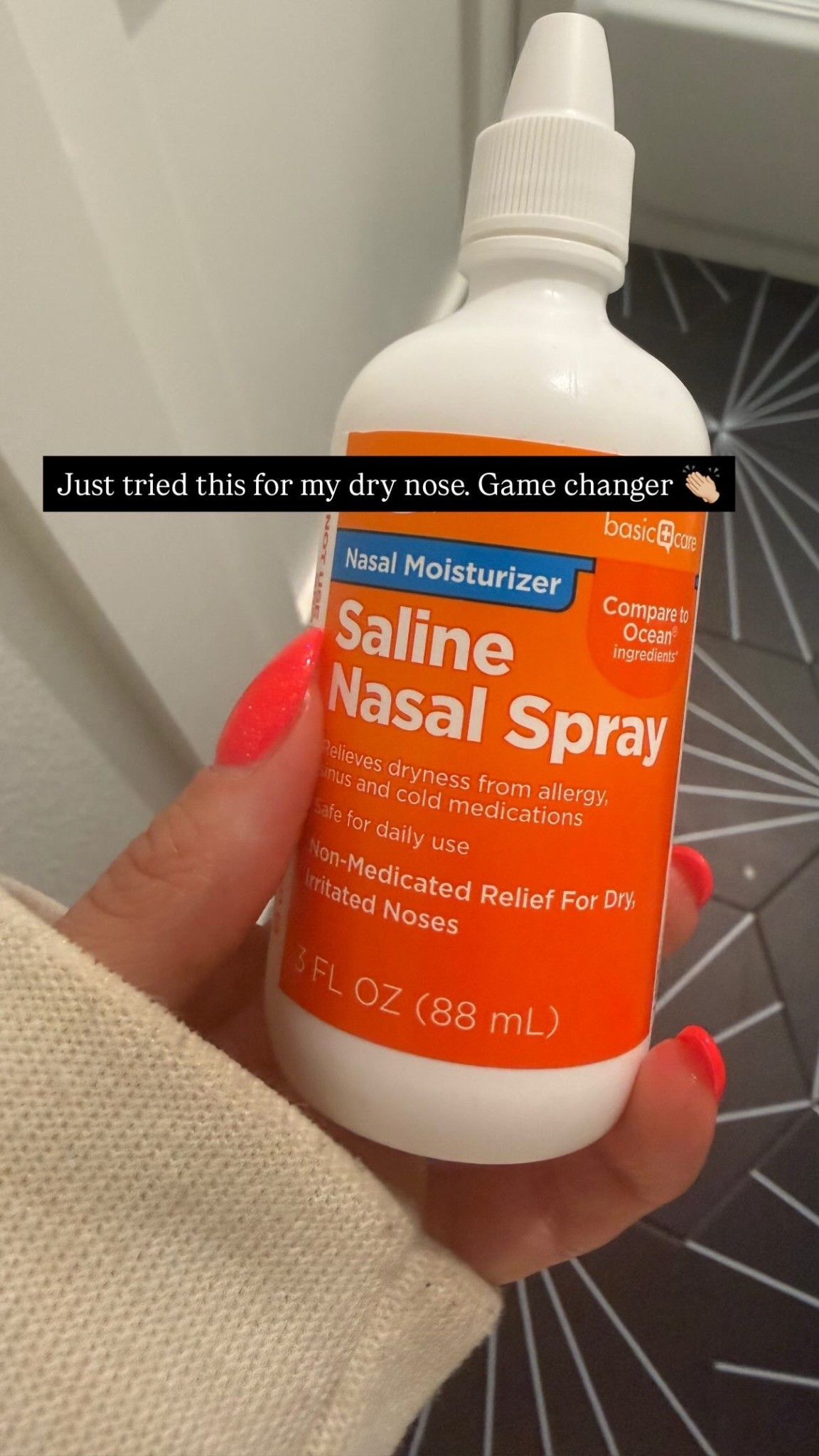 Saline nose spray for dry nose game changer 

#LTKFindsUnder50