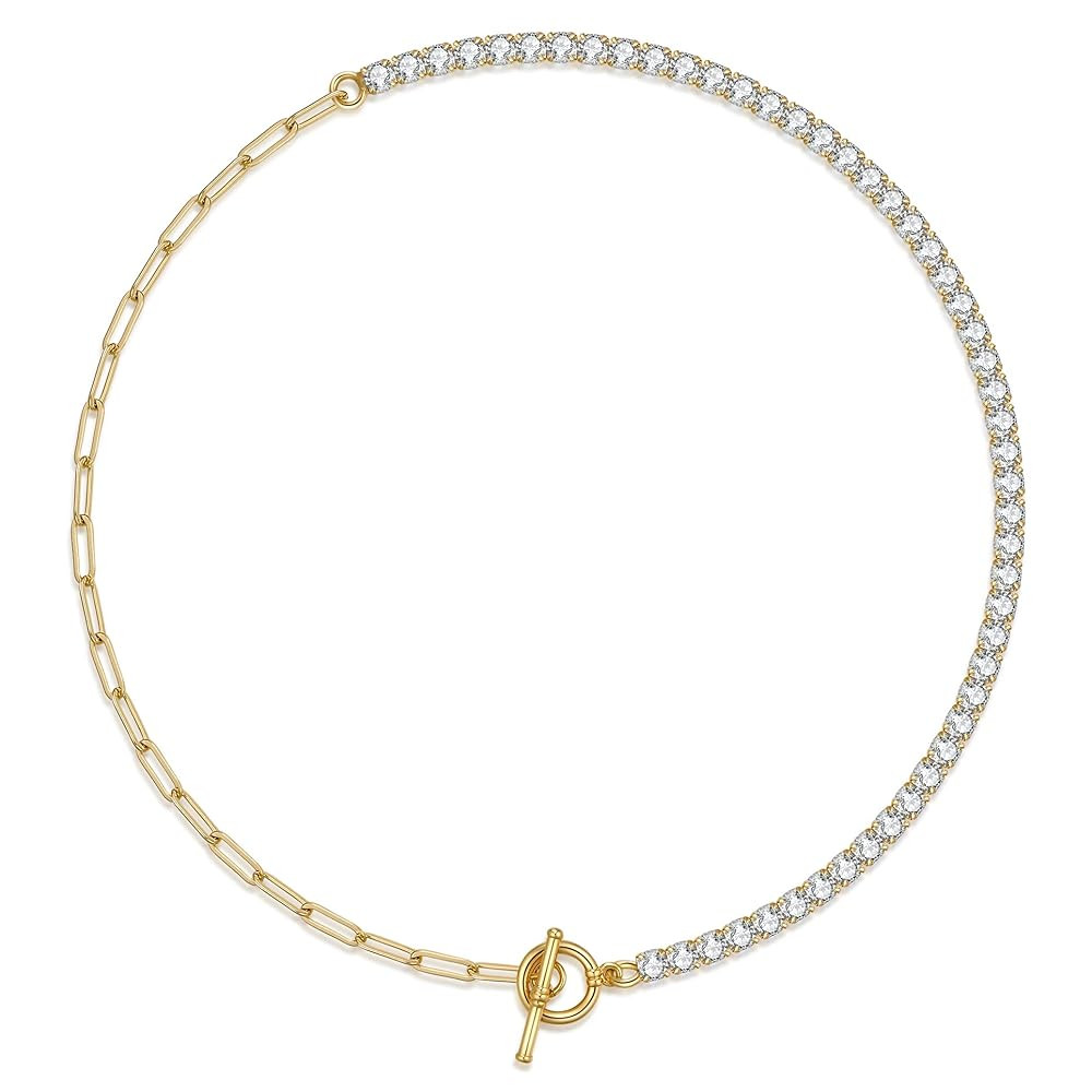 Natural Freshwater Baroque Pearl Necklace 14K Gold Plated Dainty Choker Necklace for Women Girls ... | Amazon (US)