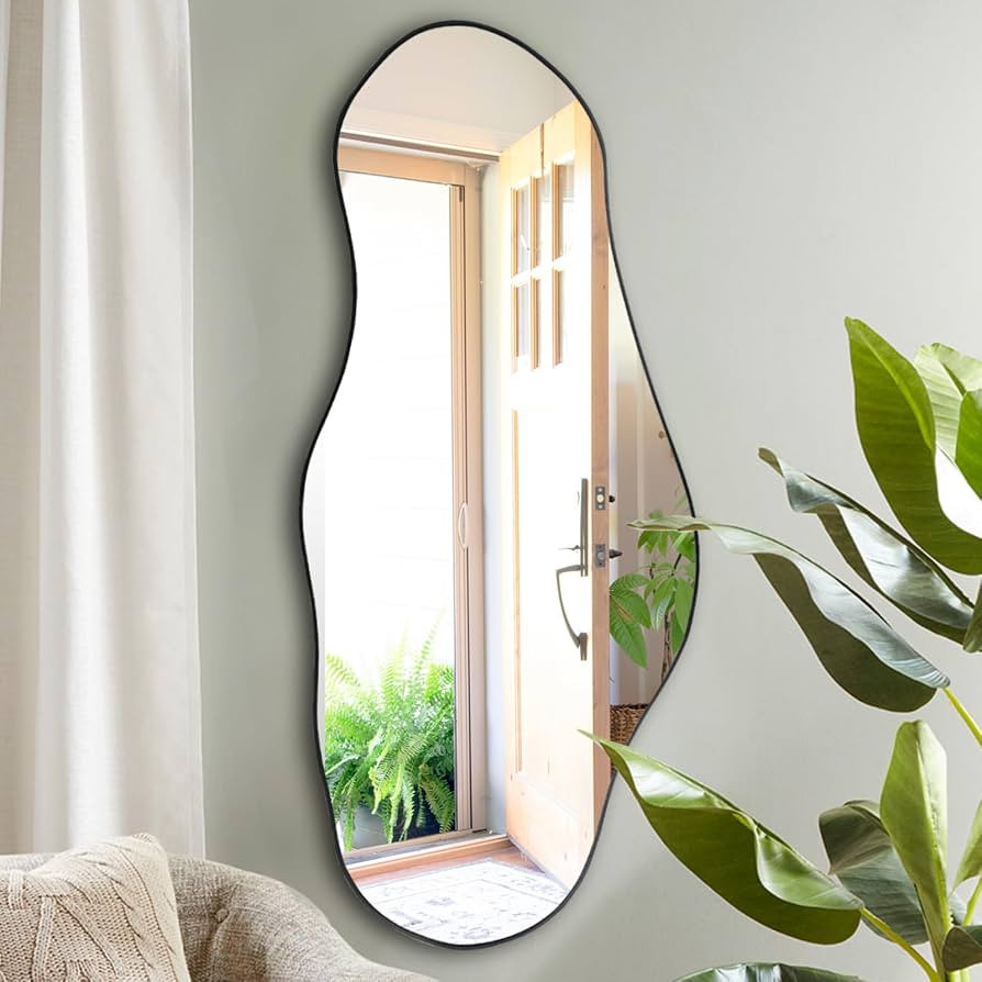Large Irregular Shape Mirror, Big Asymmetrical Oblong Mirror, Modern Cloud Shaped Organic Mirror ... | Amazon (US)