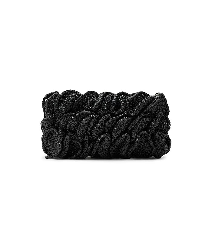 FARM Rio Raffia Flower Clutch Handbags Black: One Size | Zappos.com