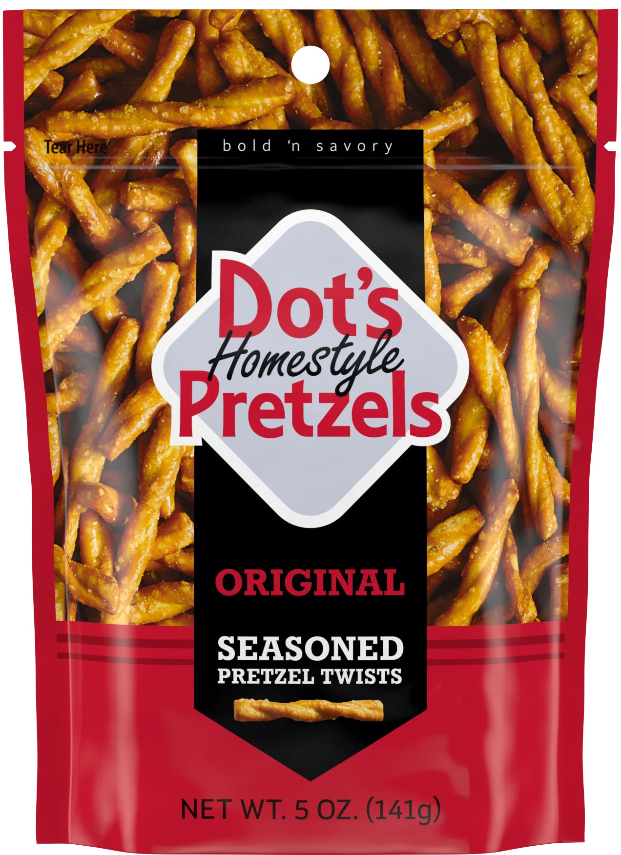 Dot's Homestyle Pretzels, Original Seasoned Pretzel Twists, 5 oz Snack Size Bag | Walmart (US)