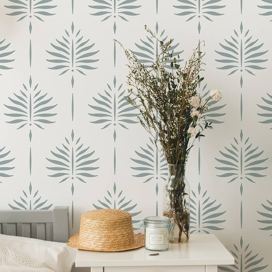 STENCILIT® Fern Wall Stencil for Painting - 2 Pack of 17 x 22.5 in Stencil, Wall Stencils for Pa... | Amazon (US)