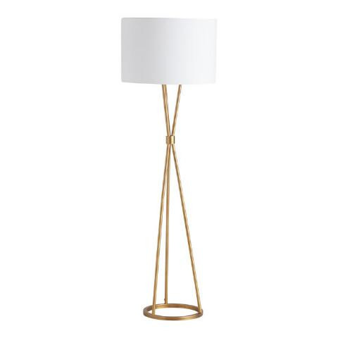 Leo Antique Gold Tripod Floor Lamp | World Market