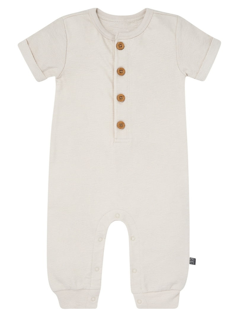 Modern Moments by Gerber Baby Boy Short Sleeve Slouch Romper, Sizes 0/3 Months - 24 Months | Walmart (US)