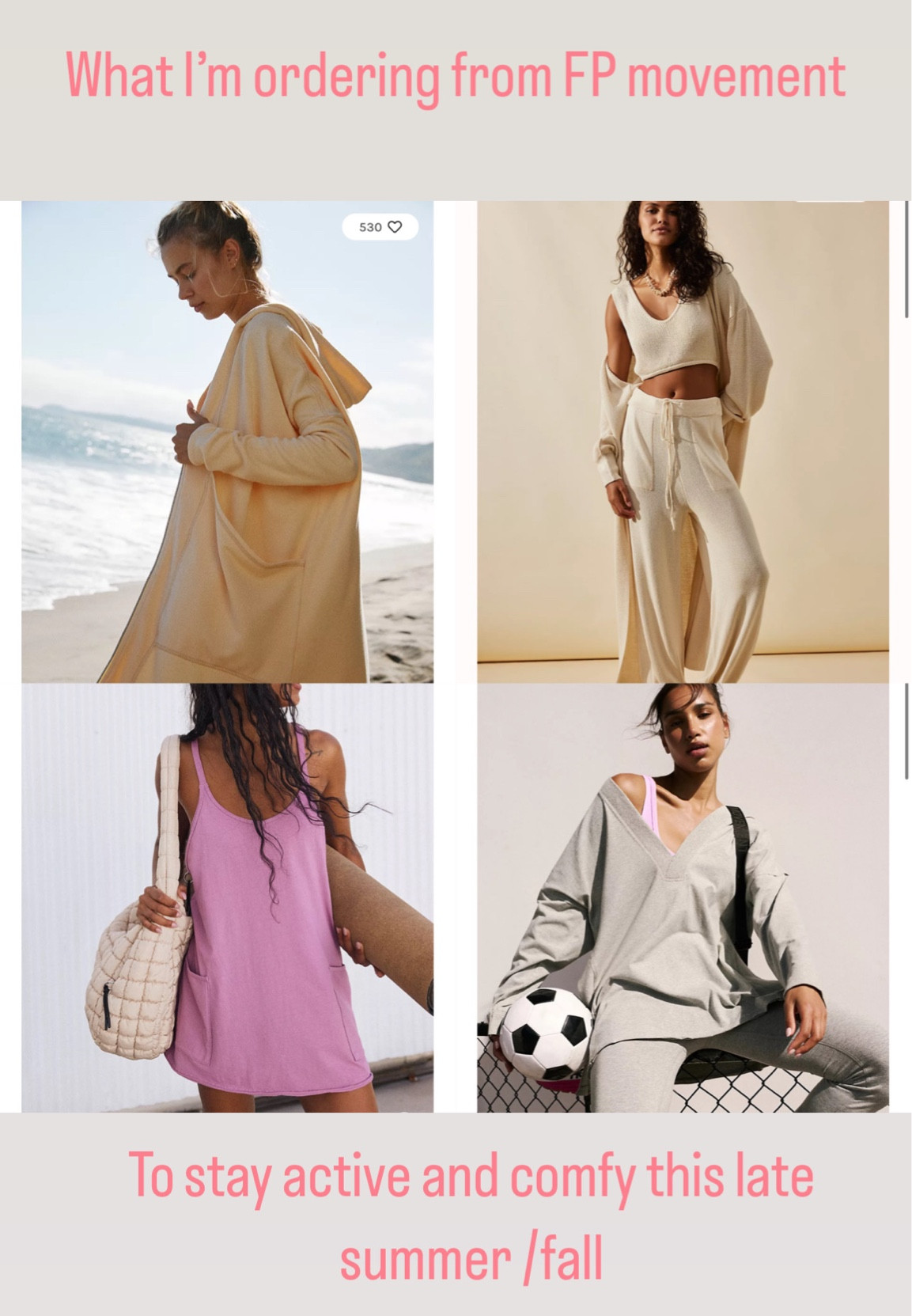 These will be my comfy go to’s from FP movement by free people as I leave the 4th trimester and we enter fall. Comfy, cozy, sustainable transitional layers

#LTKSeasonal #LTKfindsunder100 #LTKstyletip