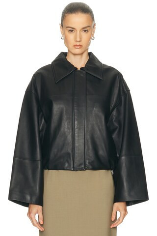 SRG Millie Leather Jacket in Black | FWRD 