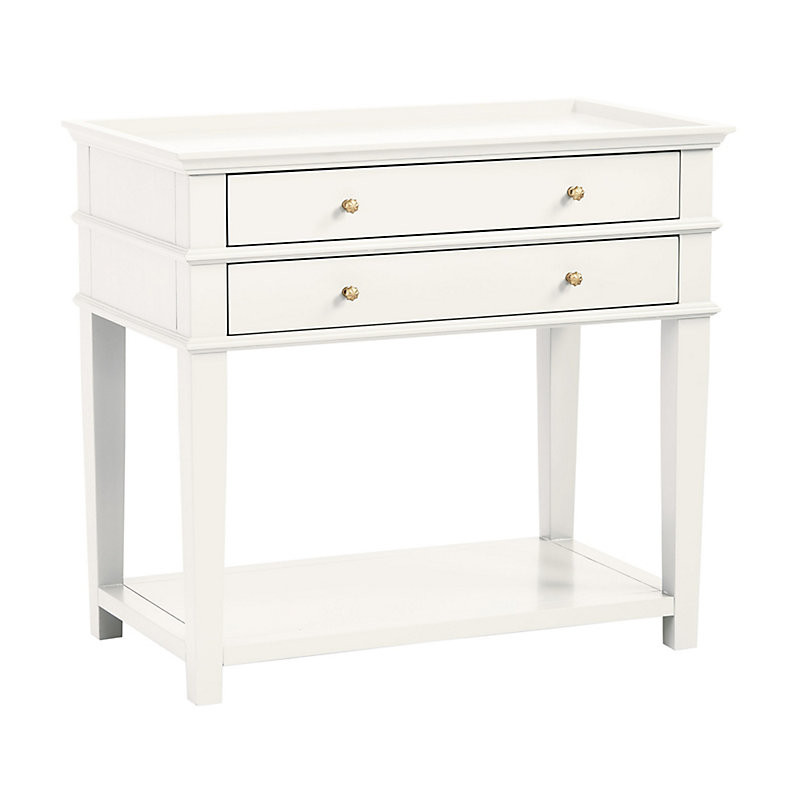 Grace Open 2-Drawer Nightstand - Soft White - Ballard Designs | Ballard Designs, Inc.