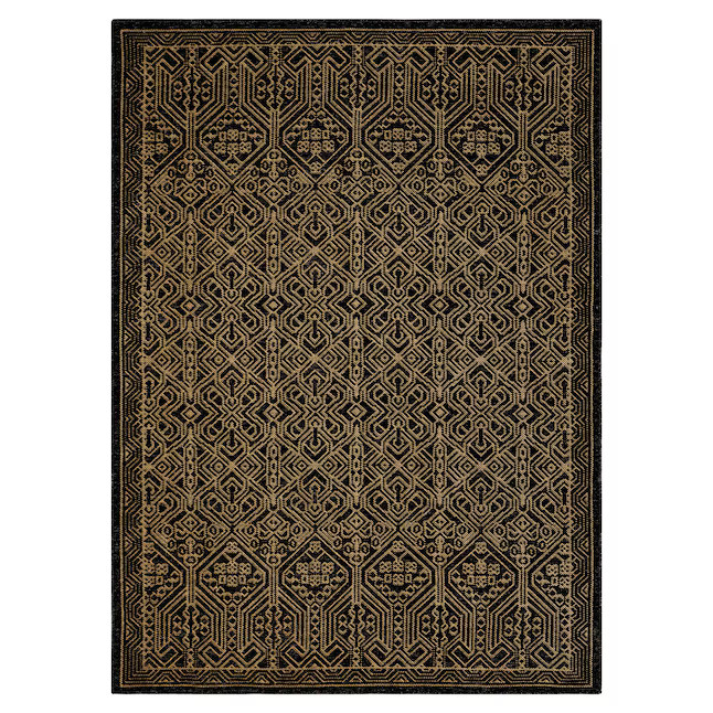 allen + roth 8 x 10 (ft) Loomed Jute Charcoal Rectangular Indoor Area rug | Lowe's