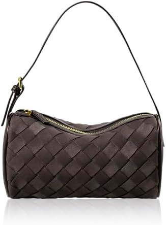 Mini Woven Leather Bag, Little Handbag, Small Woven Purses for Women, Leather Top-handle Bags, Mi... | Amazon (US)