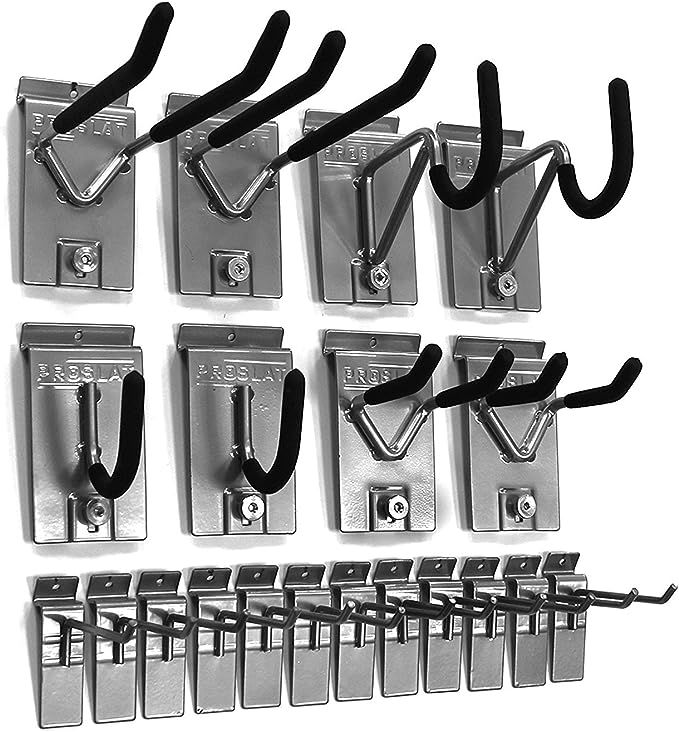 Proslat 11004 1/8-Inch Backplates Steel Hook Kit Designed for Proslat PVC Slatwall, 20-Piece | Amazon (US)