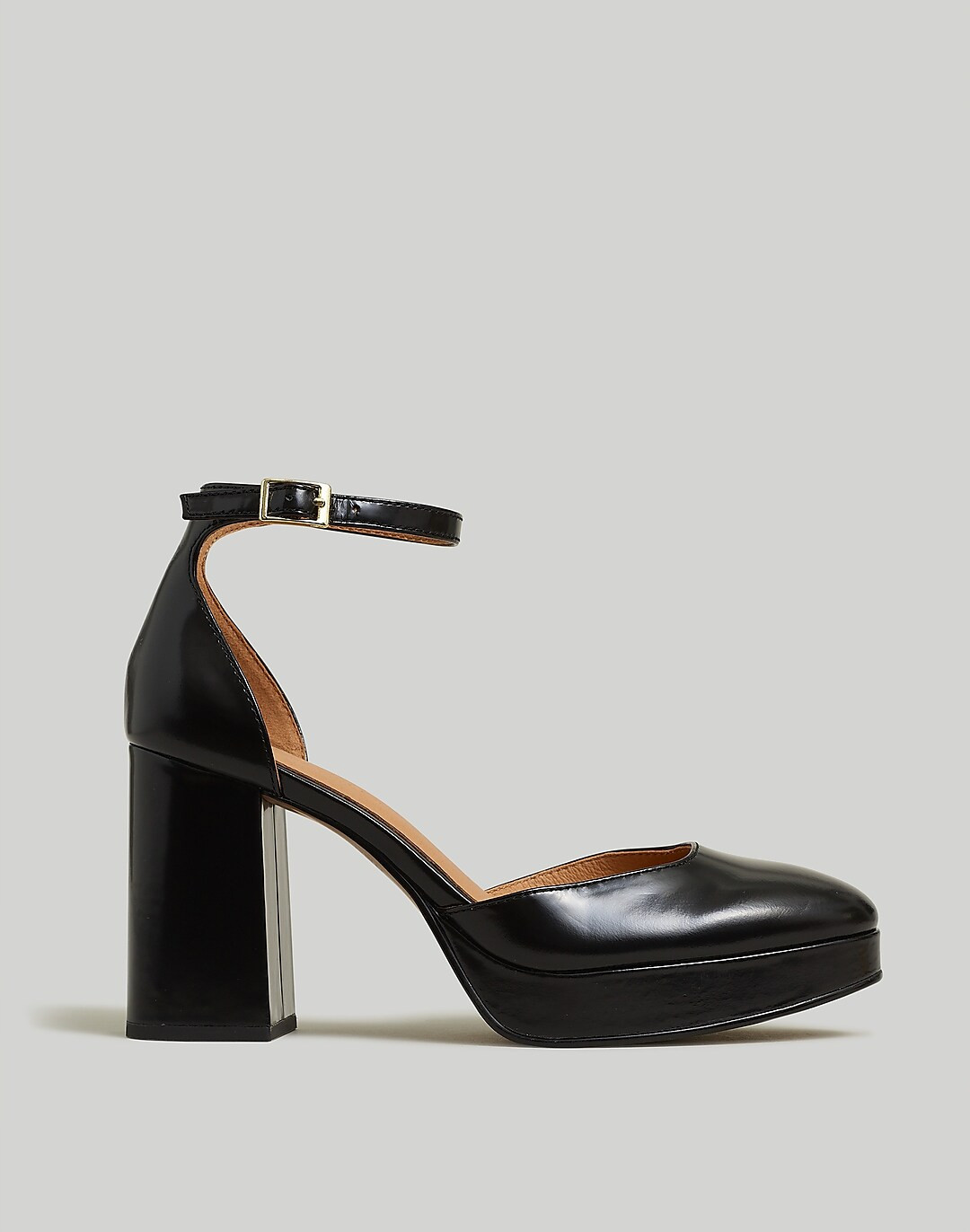 The Mable Ankle-Strap Platform Pump in Leather | Madewell