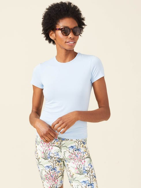 Allie Cap Sleeve Tee | J.McLaughlin