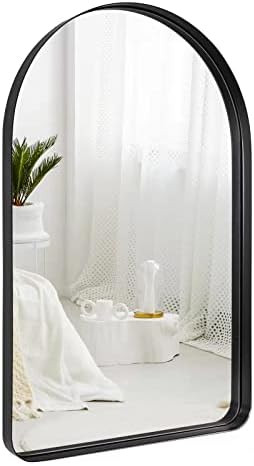 ANDY STAR Wall Mirror for Bathroom, 22’’x35’’ Black Arched Mirror, Arched Mirror in Stain... | Amazon (US)