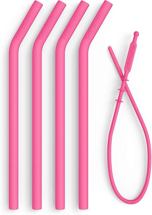 Reusable Silicone Straws for Smoothies - Collapsible FDA Pinch Tested BPA Free Dishwasher Safe - ... | Amazon (US)