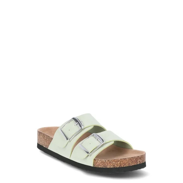 Time and Tru Women's Footbed Slide Sandals, Wide Width Available | Walmart (US)