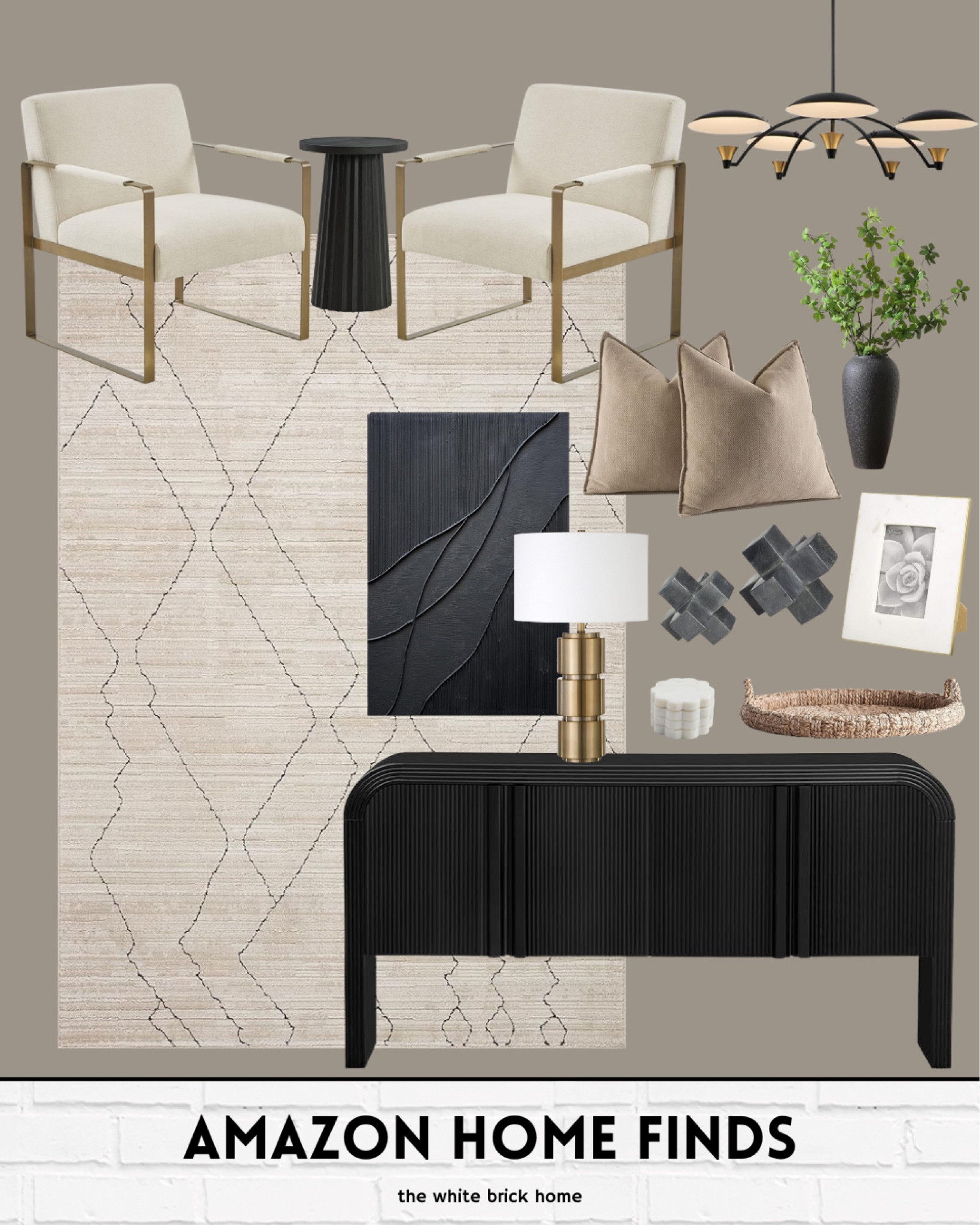 These chairs look designer without the price! I also love this modern wall art - it goes perfectly with these other home decor accessories! 

Amazon, Amazon home, home decor, home accessories, home decor living room, living room home accessories, area rug, rug, console table, media table, lighting, table lamp, brass table lamp, modern home, modern home accessories, throw pillows, picture frame, accent table. 

#LTKFindsUnder50 #LTKStyleTip #LTKHome