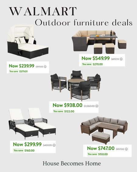 Walmart outdoor furniture deals!

#LTKSeasonal #LTKsalealert #LTKhome
