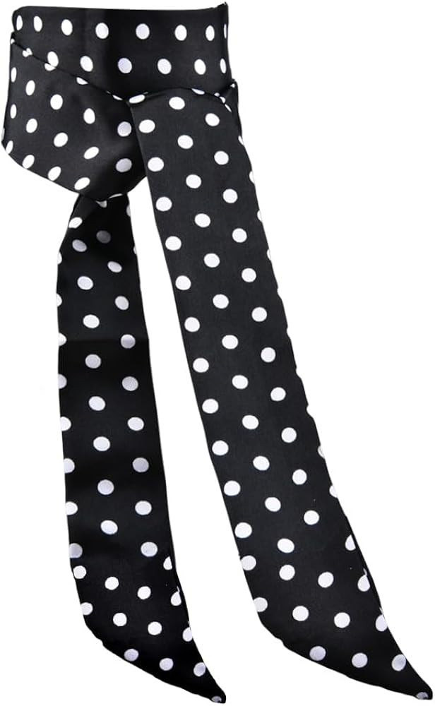 Black And White Scarf Leopard Print Neck Scarf Long Skinny Headscarf Checkered Polka Dot Handbag ... | Amazon (US)