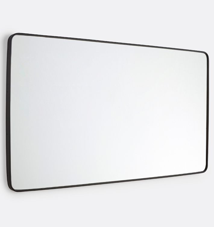 Double Vanity Rounded Rectangle Metal Framed Mirror | Rejuvenation