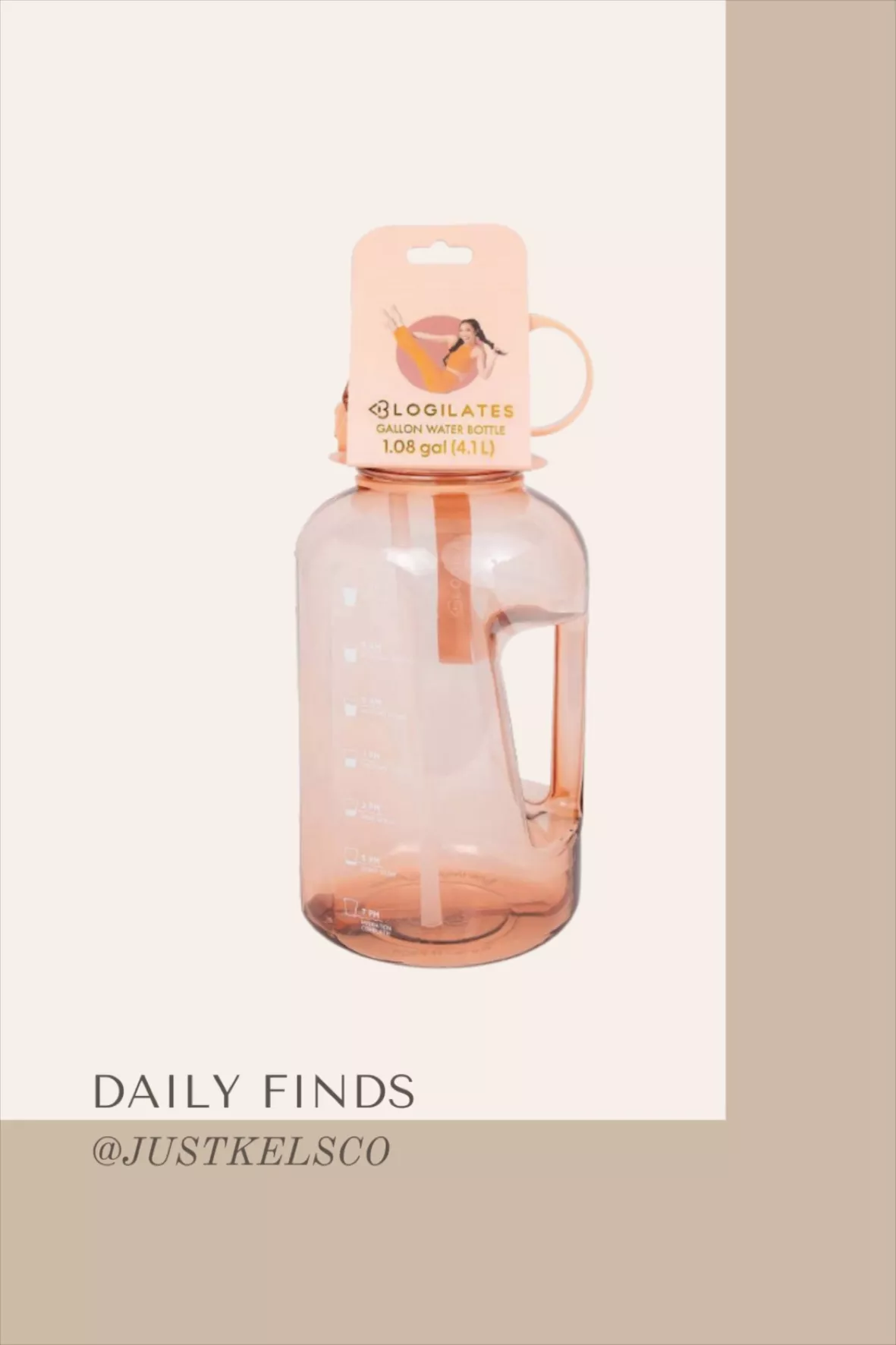 Blogilates 128oz. Designer Water Jug - Pink (Water Bottle)